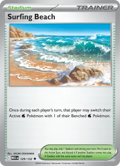 Surfing Beach card