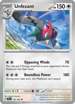 Unfezant card
