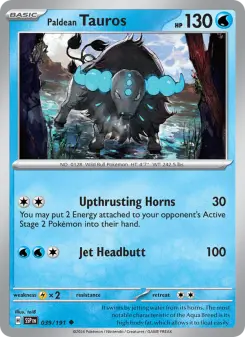 Paldean Tauros card