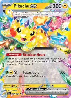 Pikachu ex card