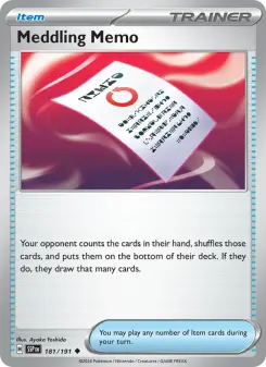 Meddling Memo card