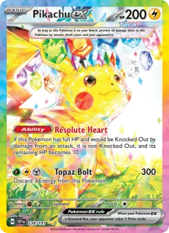 Pikachu ex card
