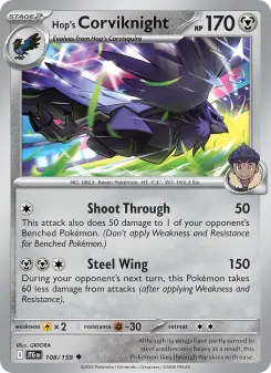 Hop's Corviknight card