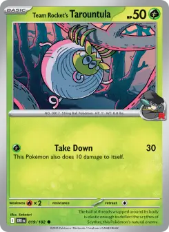Team Rocket's Tarountula card