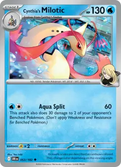 Cynthia's Milotic card