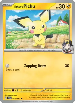 Ethan's Pichu card