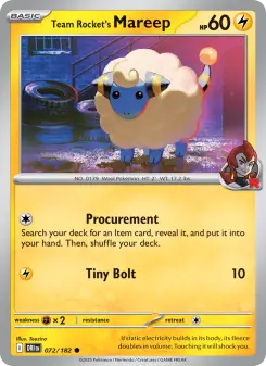 Team Rocket's Mareep card