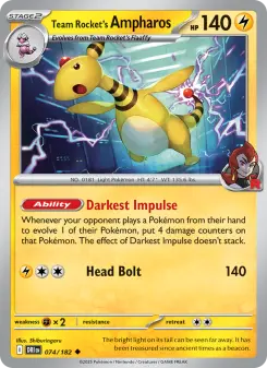 Team Rocket's Ampharos card
