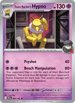 Team Rocket's Hypno card