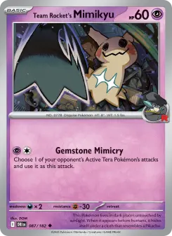 Team Rocket's Mimikyu card
