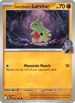 Team Rocket's Larvitar card