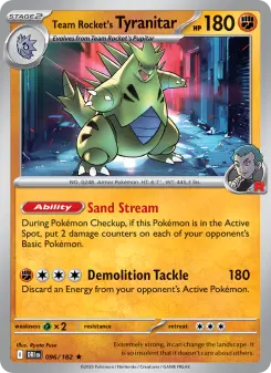 Team Rocket's Tyranitar card
