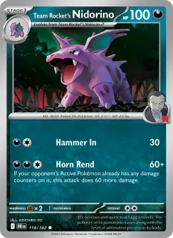 Team Rocket's Nidorino card