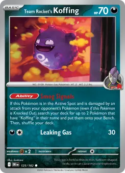 Team Rocket's Koffing card